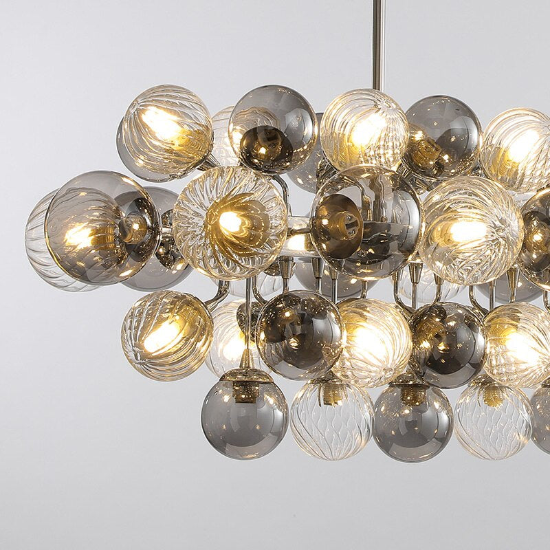 Glass Round chandelier - Kaia Bay for dining room view 4
