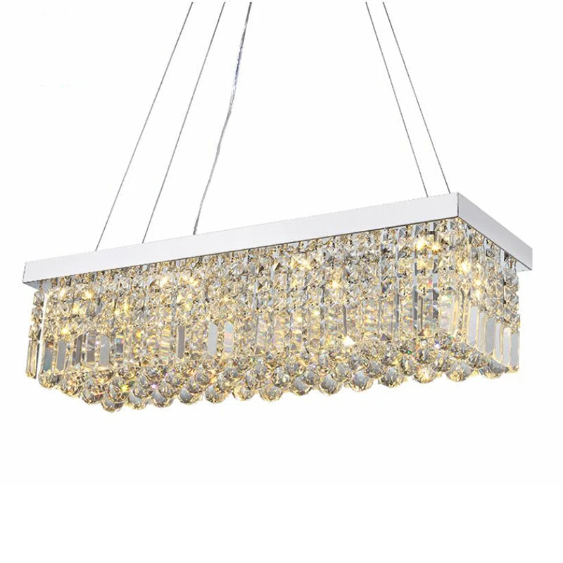 Black Crystal Linear chandelier - Yara Lane for dining room view 8