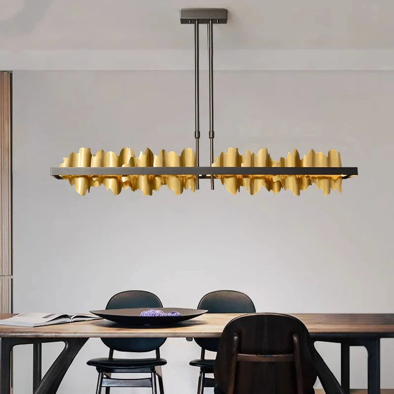 Brass Brass Round chandelier - Tessa Court for dining room view 1