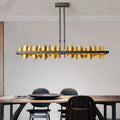 Brass Brass Round chandelier - Tessa Court for dining room view 1