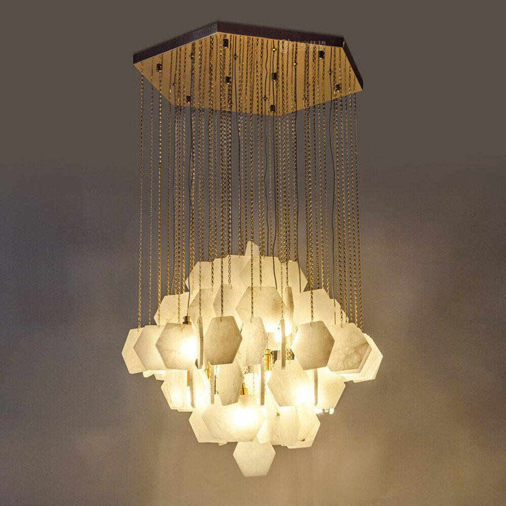 Brass Brass chandelier - Junia House for dining room view 4