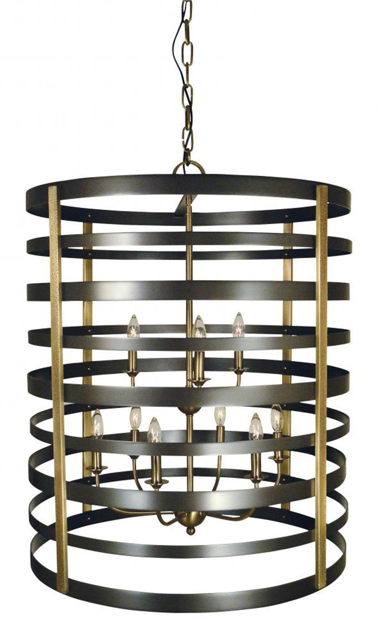Polished Nickel Glass chandelier - Aria Ray for dining room view 2