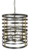 Calista Chandelier, 8-Light, Nickel, 40"W (5068 PN/MBLACK A088N)