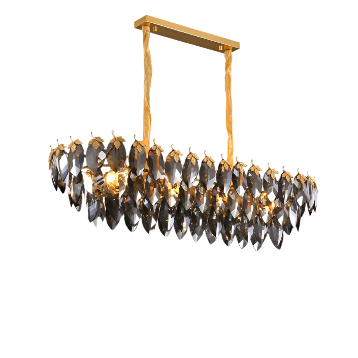 Gold Crystal chandelier - Zelia Bay for dining room view 12