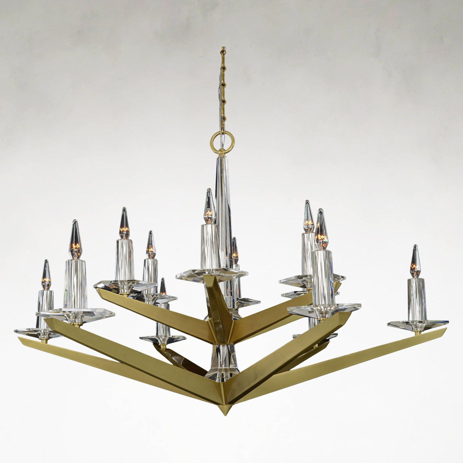 Crystal Linear chandelier - Isla Ray for dining room view 1