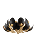 Black Brass Candle chandelier - Sabine Meadow for dining room view 1