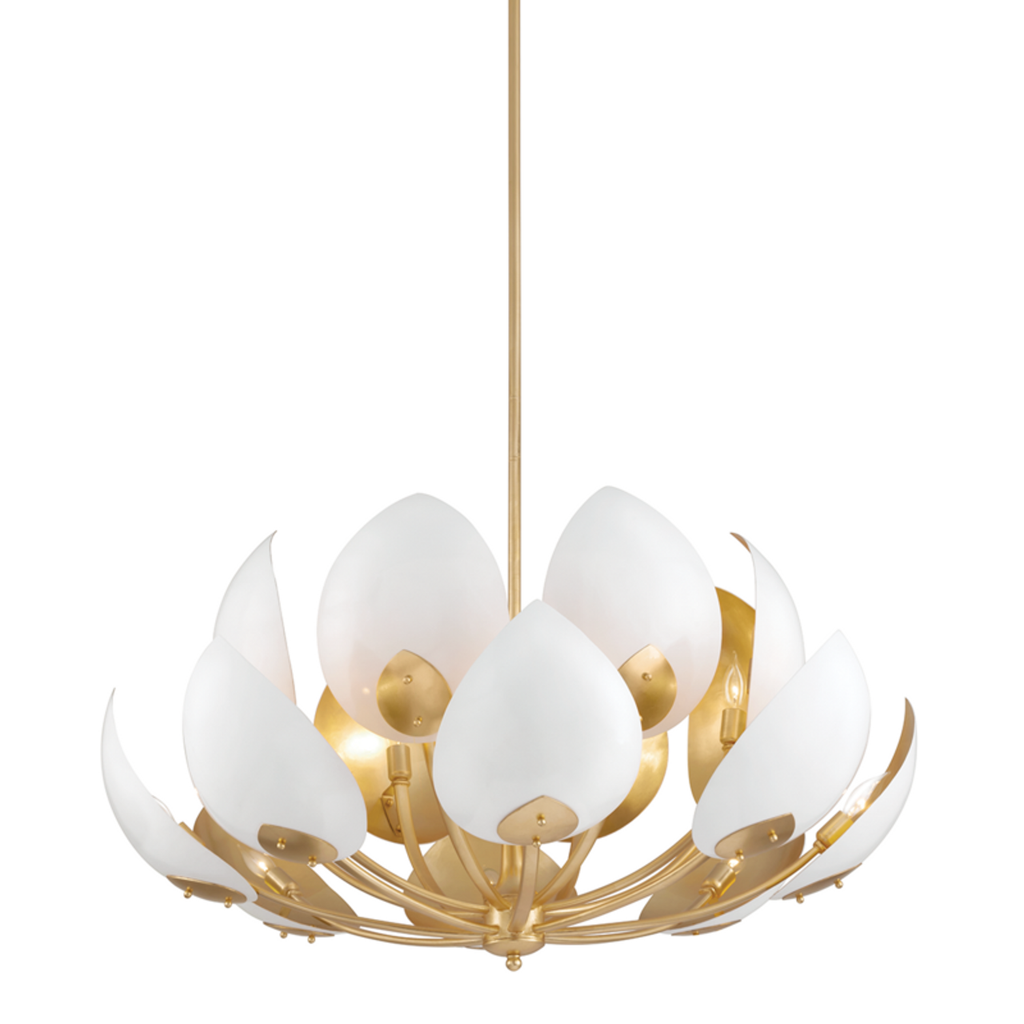 Black Brass Candle chandelier - Sabine Meadow for dining room view 2