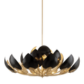 Black Brass Candle chandelier - Aria Dawn for dining room view 1