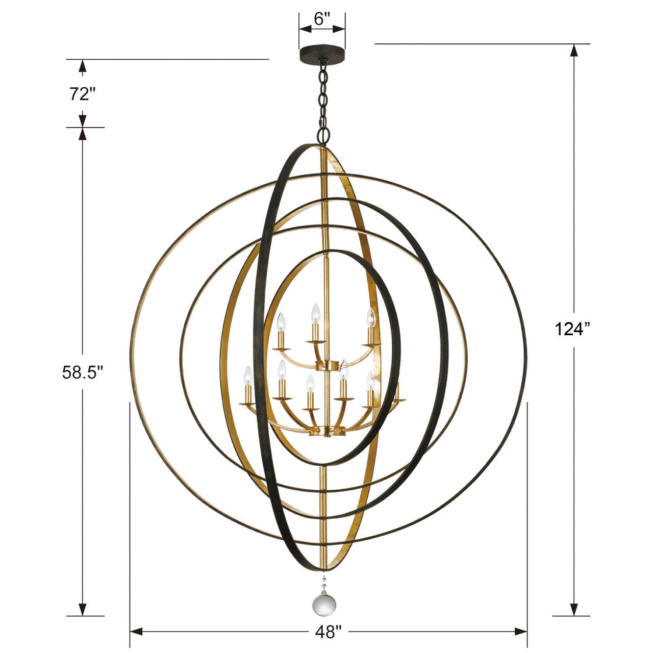 White Rattan Round chandelier - Quinn Peak for dining room view 3