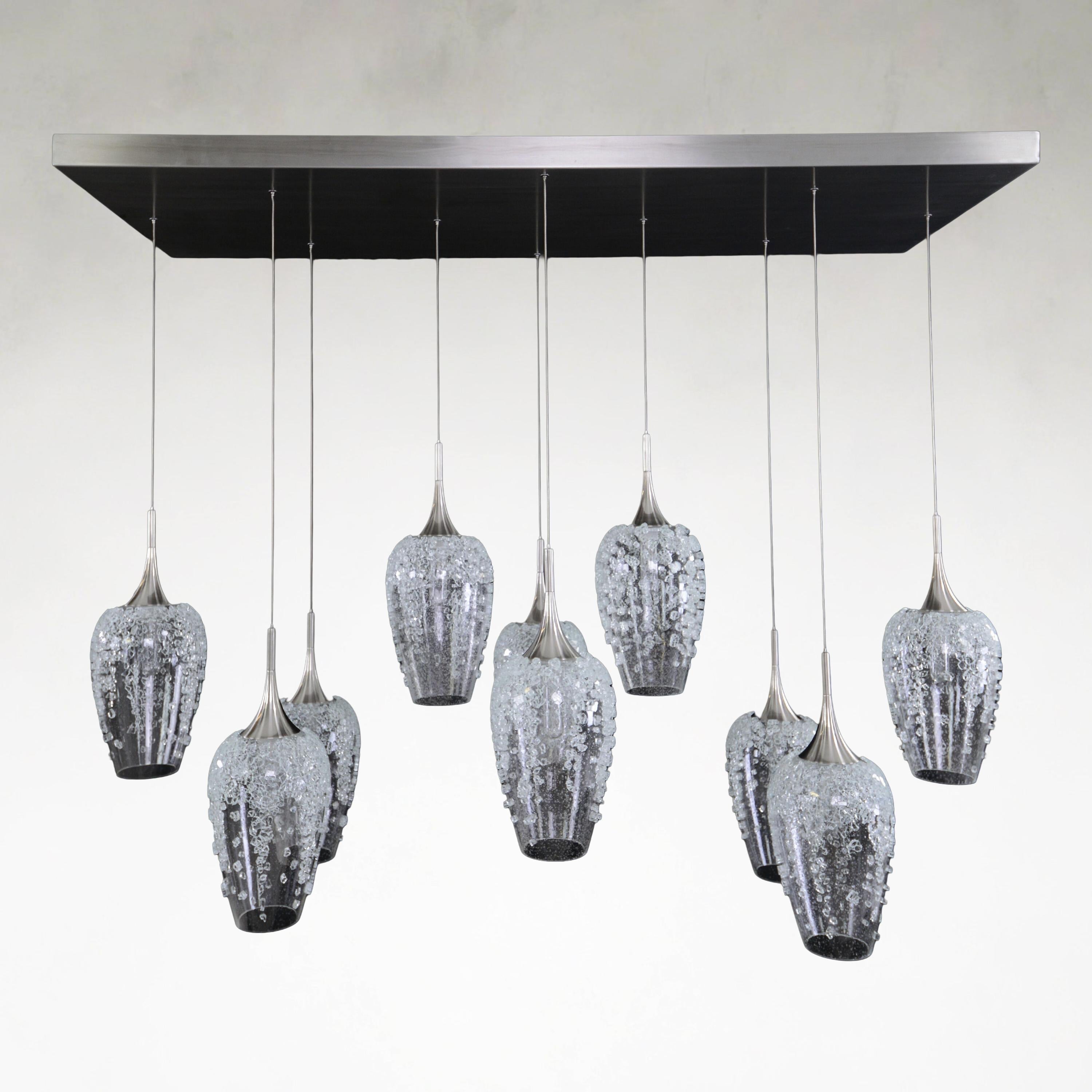 Acrylic Linear chandelier - Clara Stone for dining room view 3
