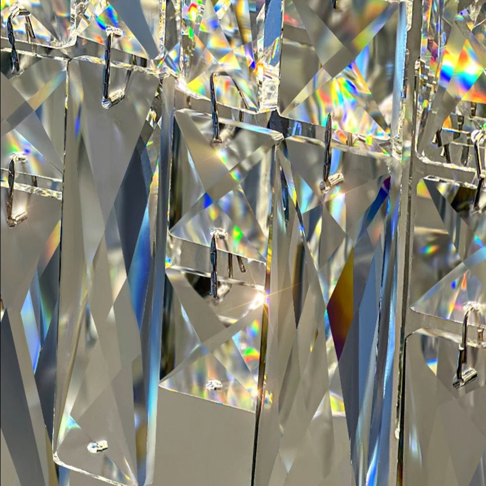 Chrome Crystal chandelier - Riven Lane for dining room view 4