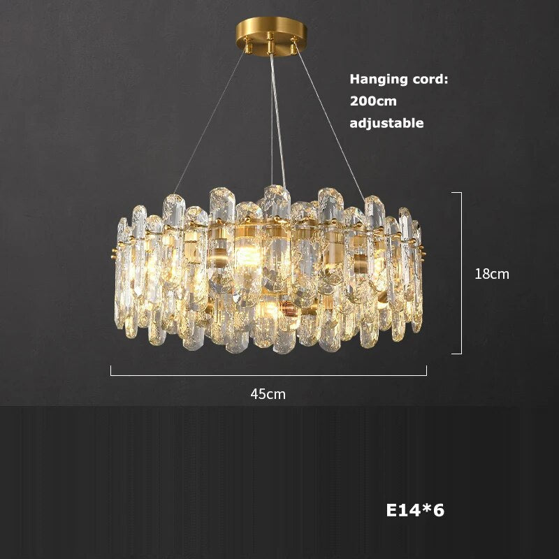 Clear Crystal chandelier - Lyra Bay for dining room view 7