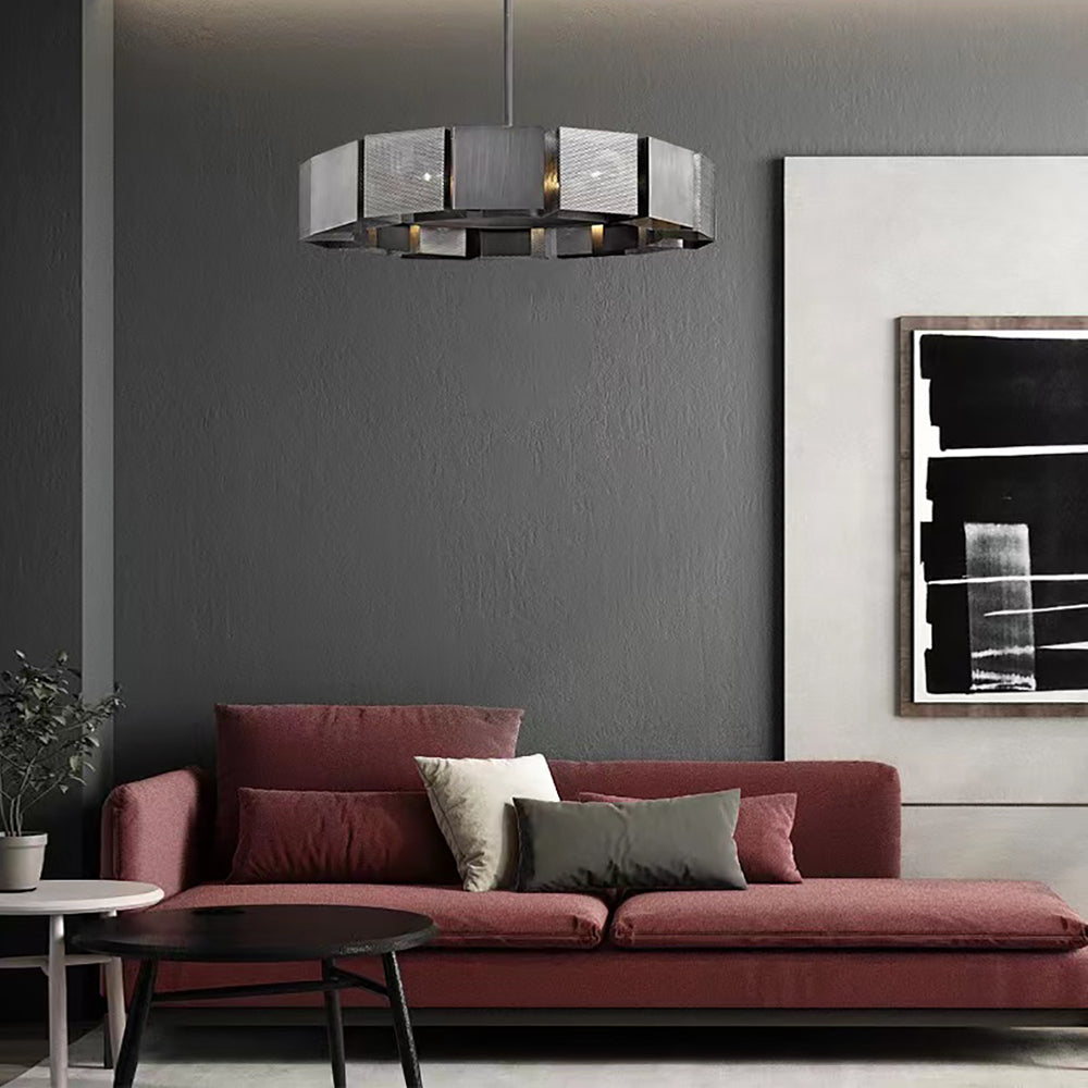 Steel Round chandelier - Ivara Bay for dining room view 4