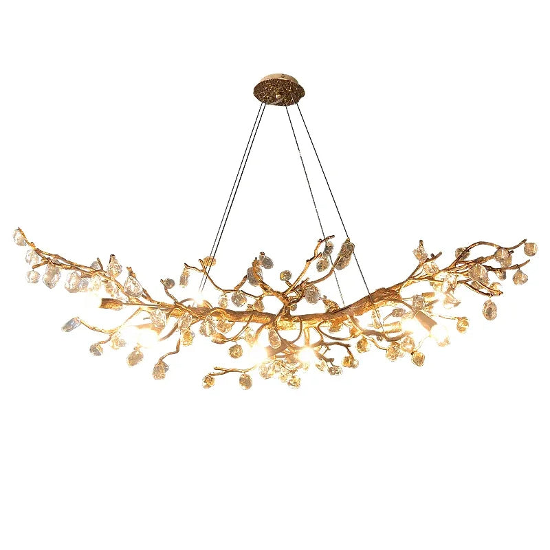 Clear Crystal chandelier - Gemma Court for dining room view 6