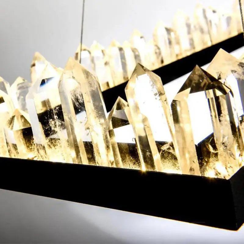 Black Crystal chandelier - Gilda Bay for dining room view 5