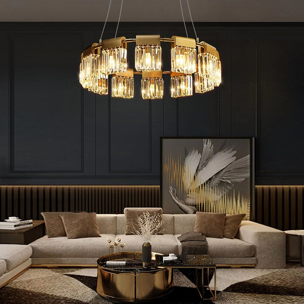 Clear Crystal chandelier - Ilona Bay for dining room view 2
