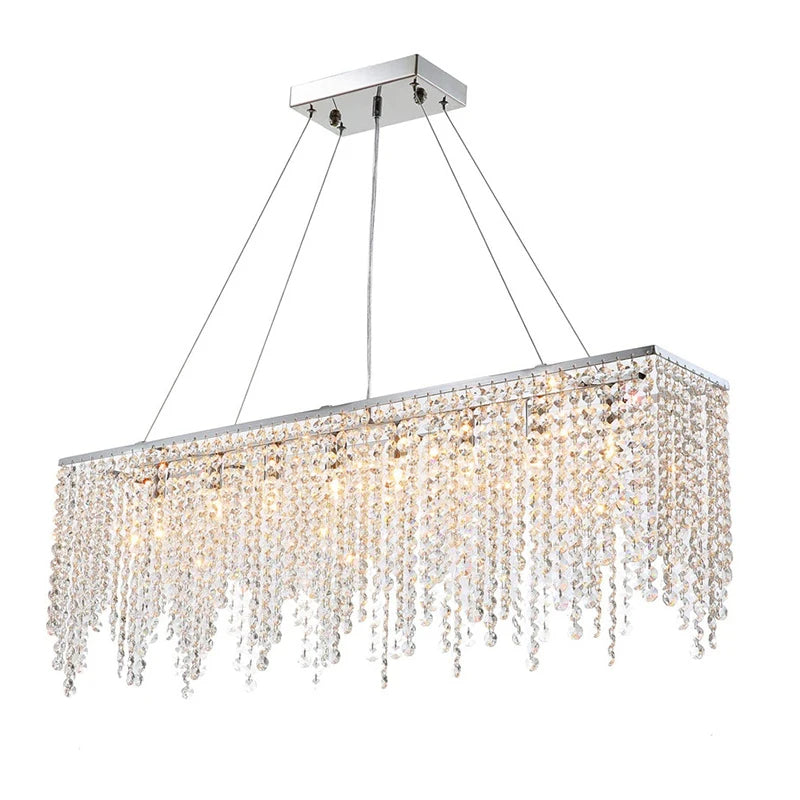 Clear Crystal chandelier - Evren Lane for dining room view 4