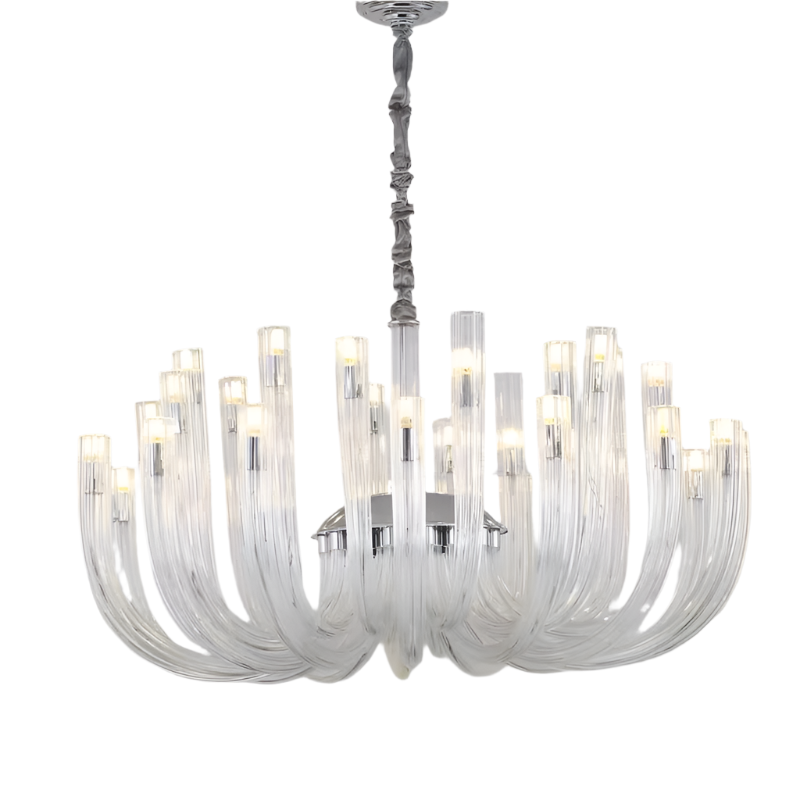 Glass chandelier - Lumen Bay for dining room view 11