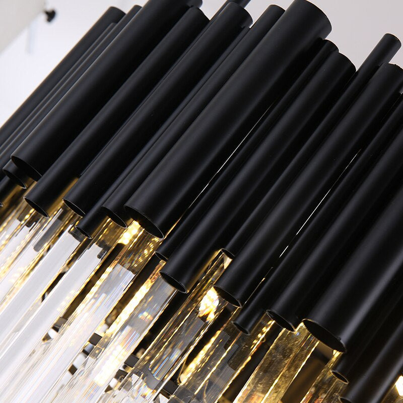 Black Crystal chandelier - Linnea House for dining room view 4