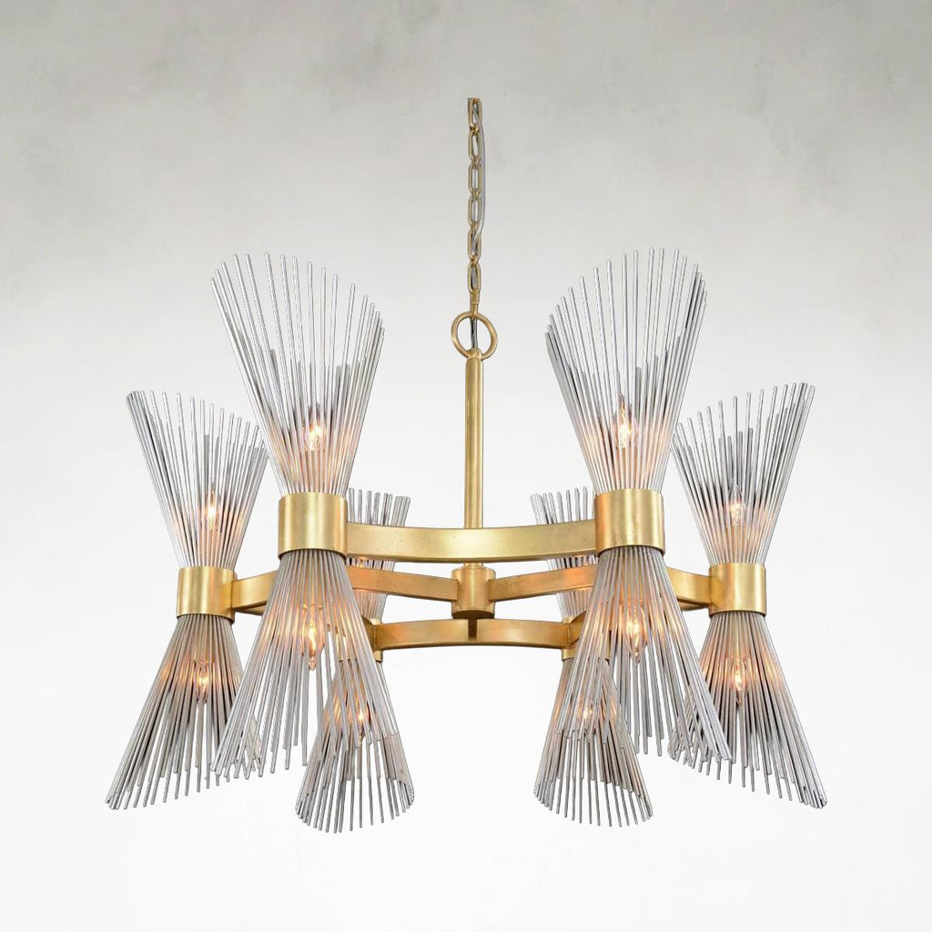 Gold Iron chandelier - Esme Stone for dining room view 1