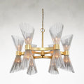 Gold Iron chandelier - Esme Stone for dining room view 1