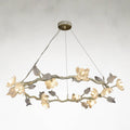 Silver Acrylic chandelier - Rosa Stone for dining room view 1
