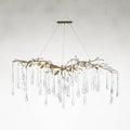 Brass Acrylic chandelier - Maris Ray for dining room view 1