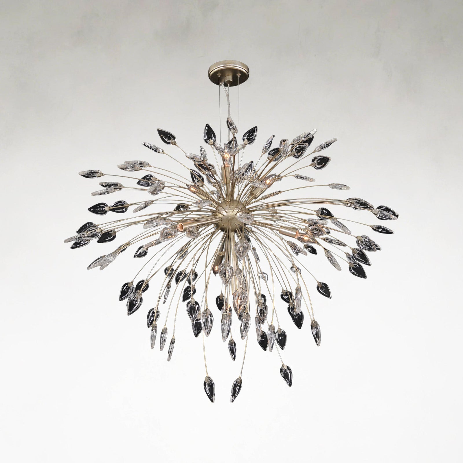 Crystal Linear chandelier - Seren Stone for dining room view 1