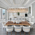 Black Crystal Linear chandelier - Yara Lane for dining room view 1