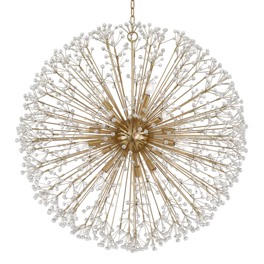 White Glass Candle chandelier - Flora Gleam for dining room view 2