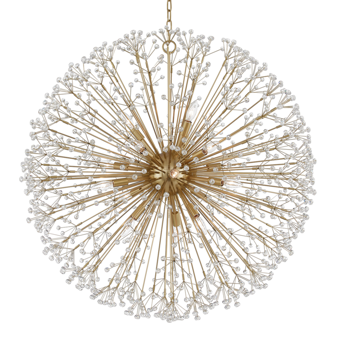 White Glass Candle chandelier - Flora Gleam for dining room view 2