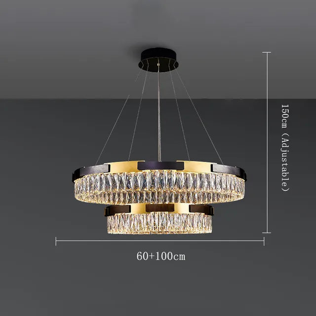 Clear Crystal chandelier - Kora Bay for dining room view 11