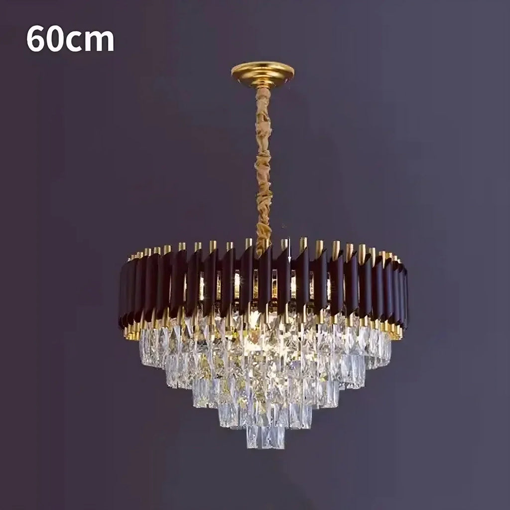 Crystal Round chandelier - Tessa House for dining room view 9