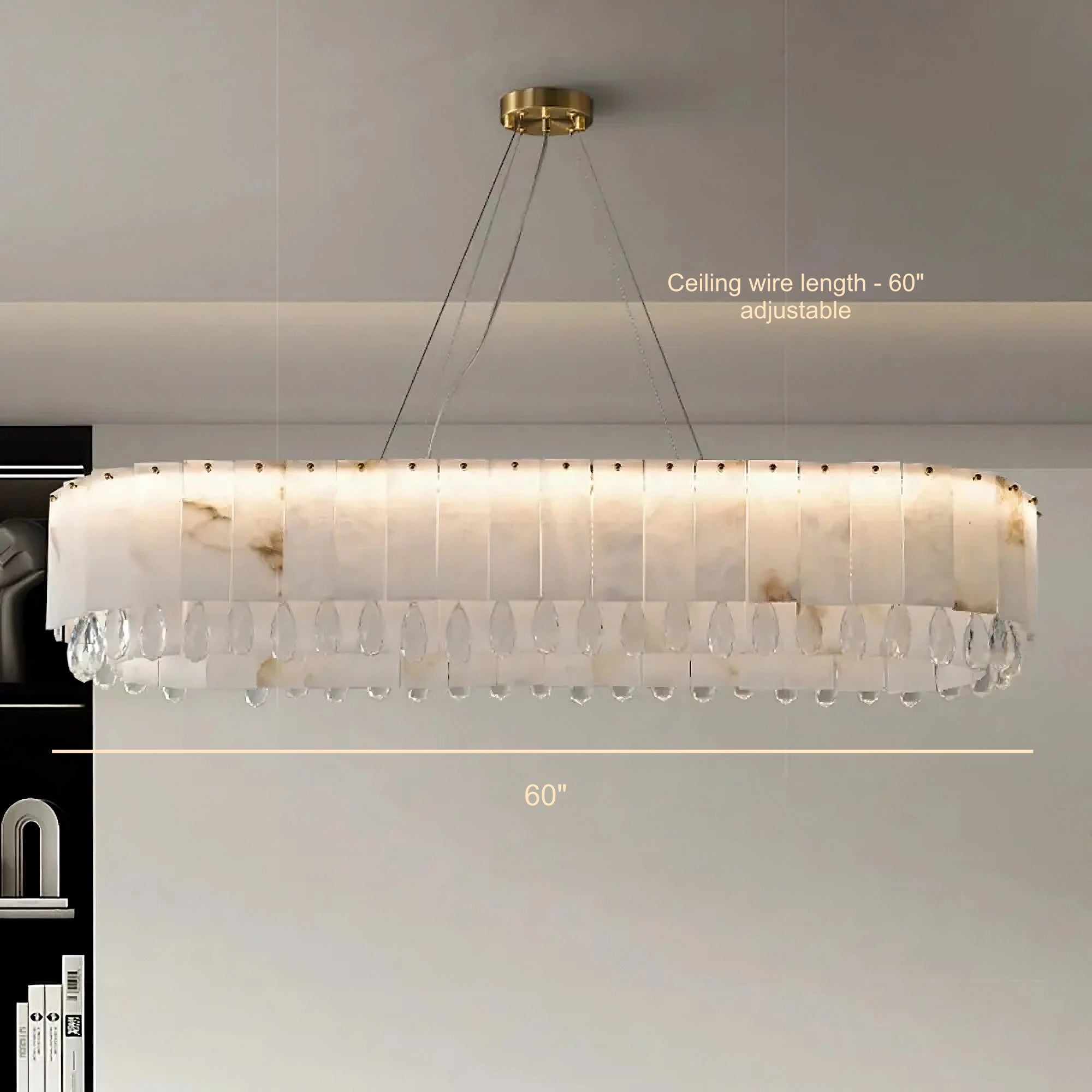 Clear Crystal chandelier - Rosa Lane for dining room view 7