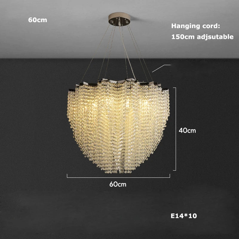 Clear Crystal chandelier - Jovie Bay for dining room view 6