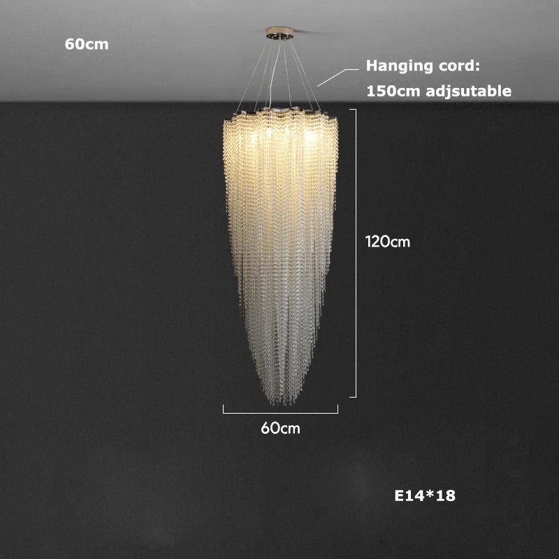 Gold Crystal chandelier - Belen House for dining room view 8