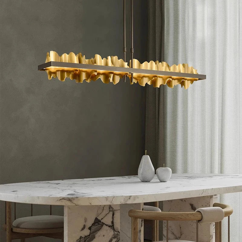 Brass Brass Round chandelier - Tessa Court for dining room view 2