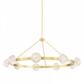 Clear Glass Candle chandelier - Halo Meadow for dining room view 1
