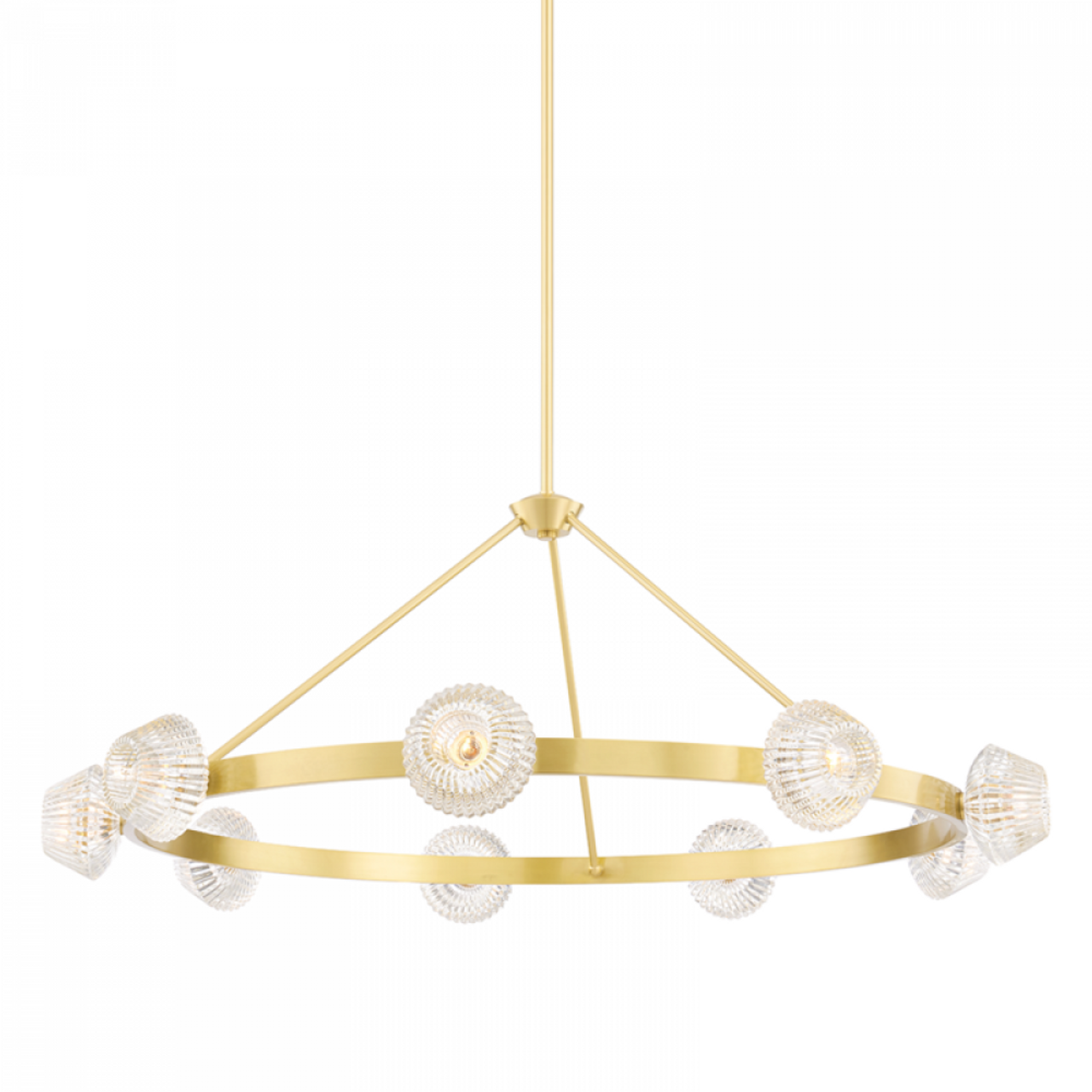 Clear Glass Candle chandelier - Halo Meadow for dining room view 1
