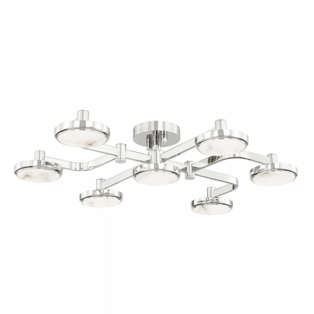 White Alabaster chandelier - Kora Meadow for dining room view 4