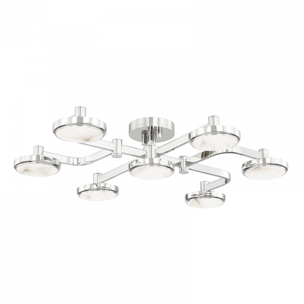 White Alabaster chandelier - Kora Meadow for dining room view 4