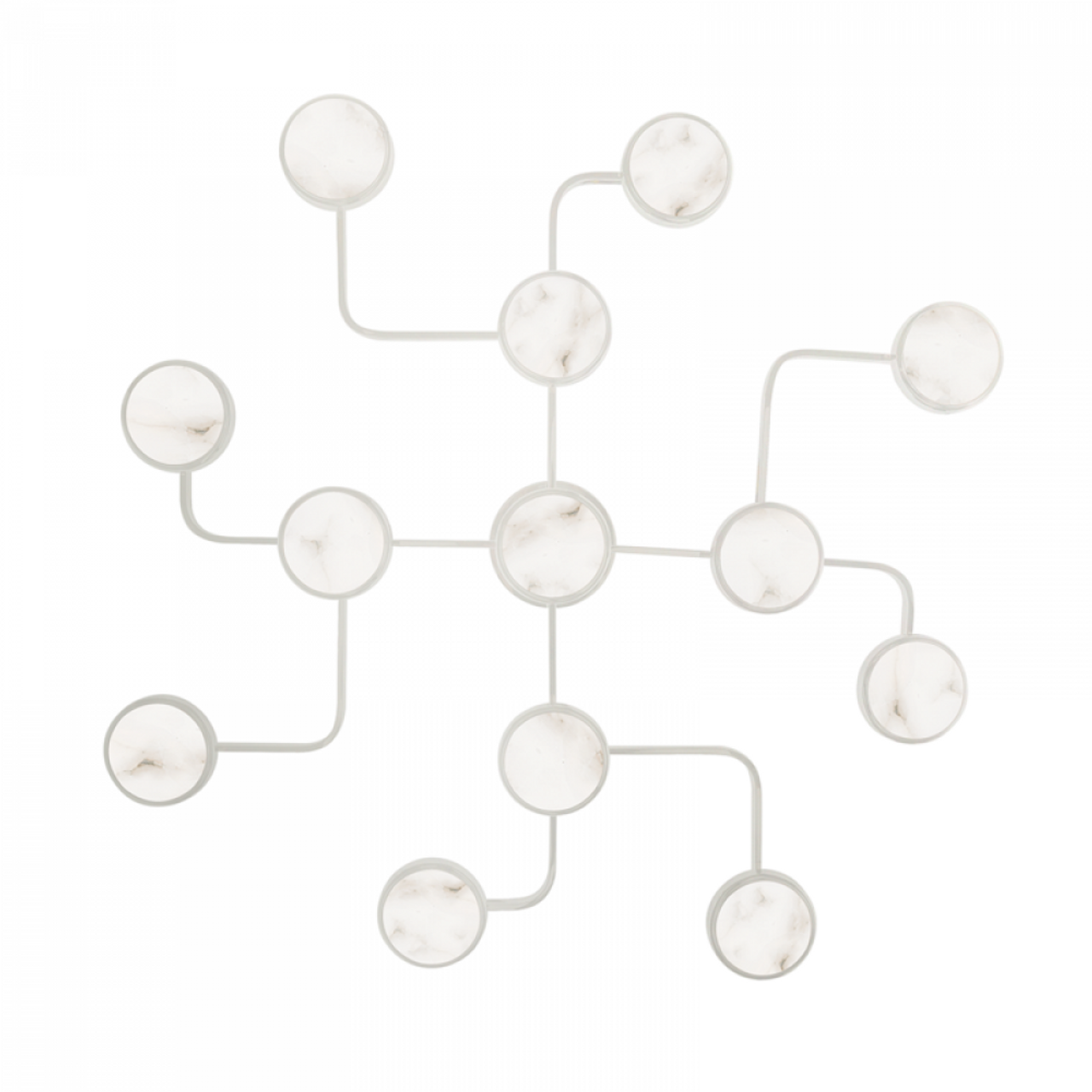 White Alabaster chandelier - Juno Meadow for dining room view 1