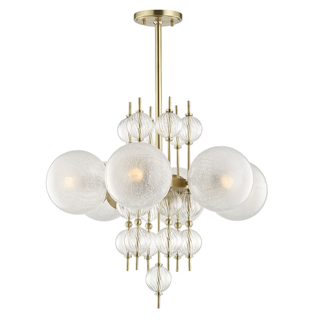 Brass Brass Candle chandelier - Keira Dawn for dining room view 2