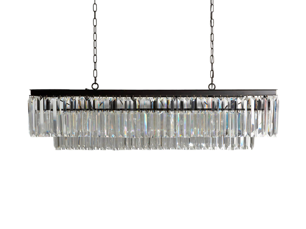 Brass Crystal Tiered chandelier - Maia Wisp for dining room view 8
