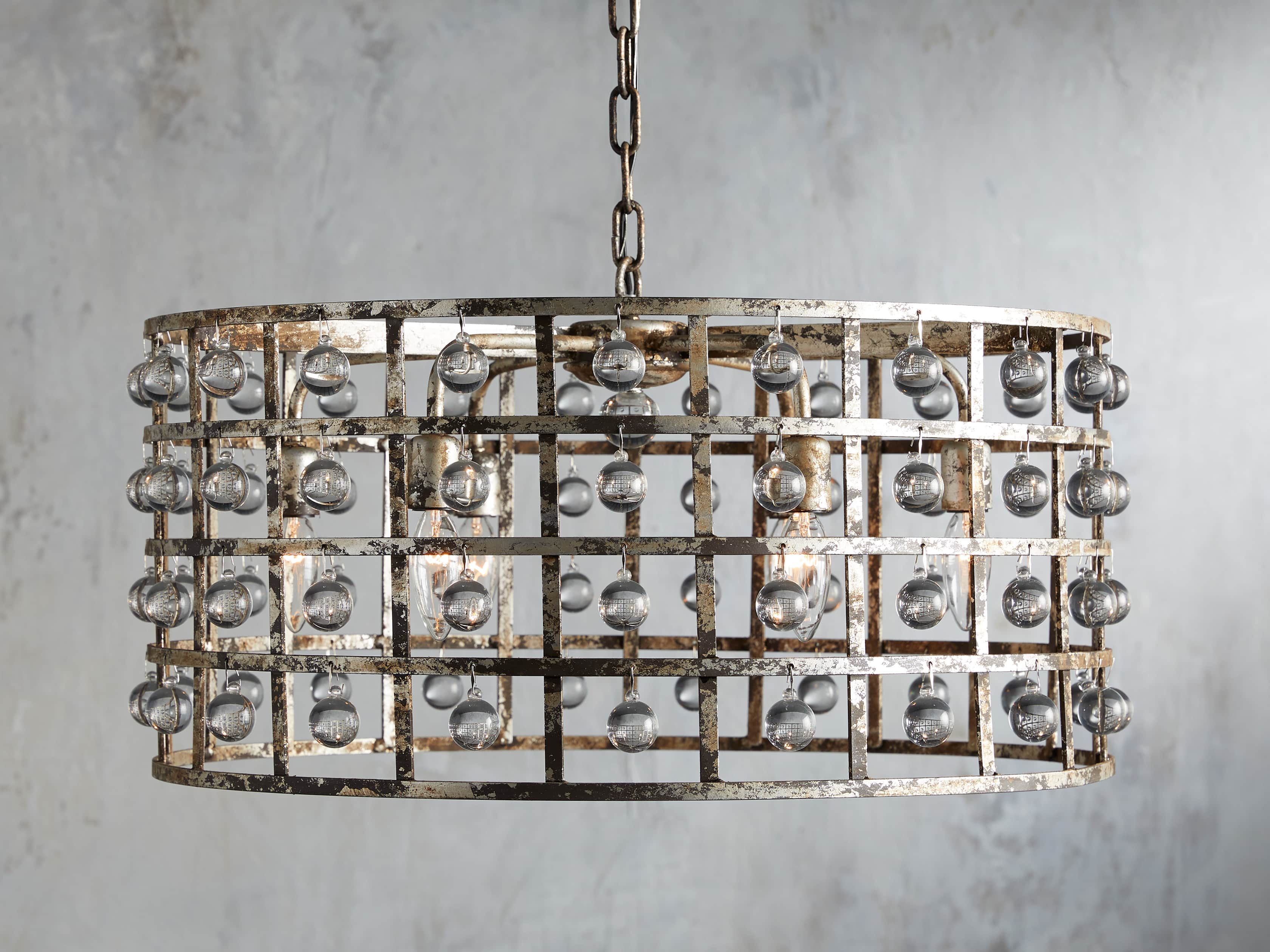 Bronze Crystal Round chandelier - Aster Court for dining room view 6