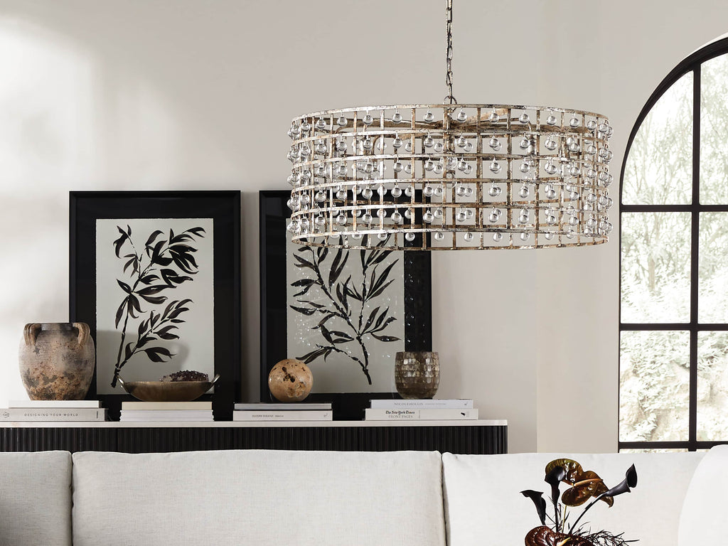 Bronze Crystal Round chandelier - Aster Court for dining room view 4