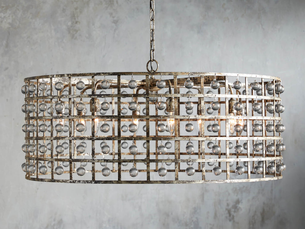 Bronze Crystal Round chandelier - Aster Court for dining room view 7
