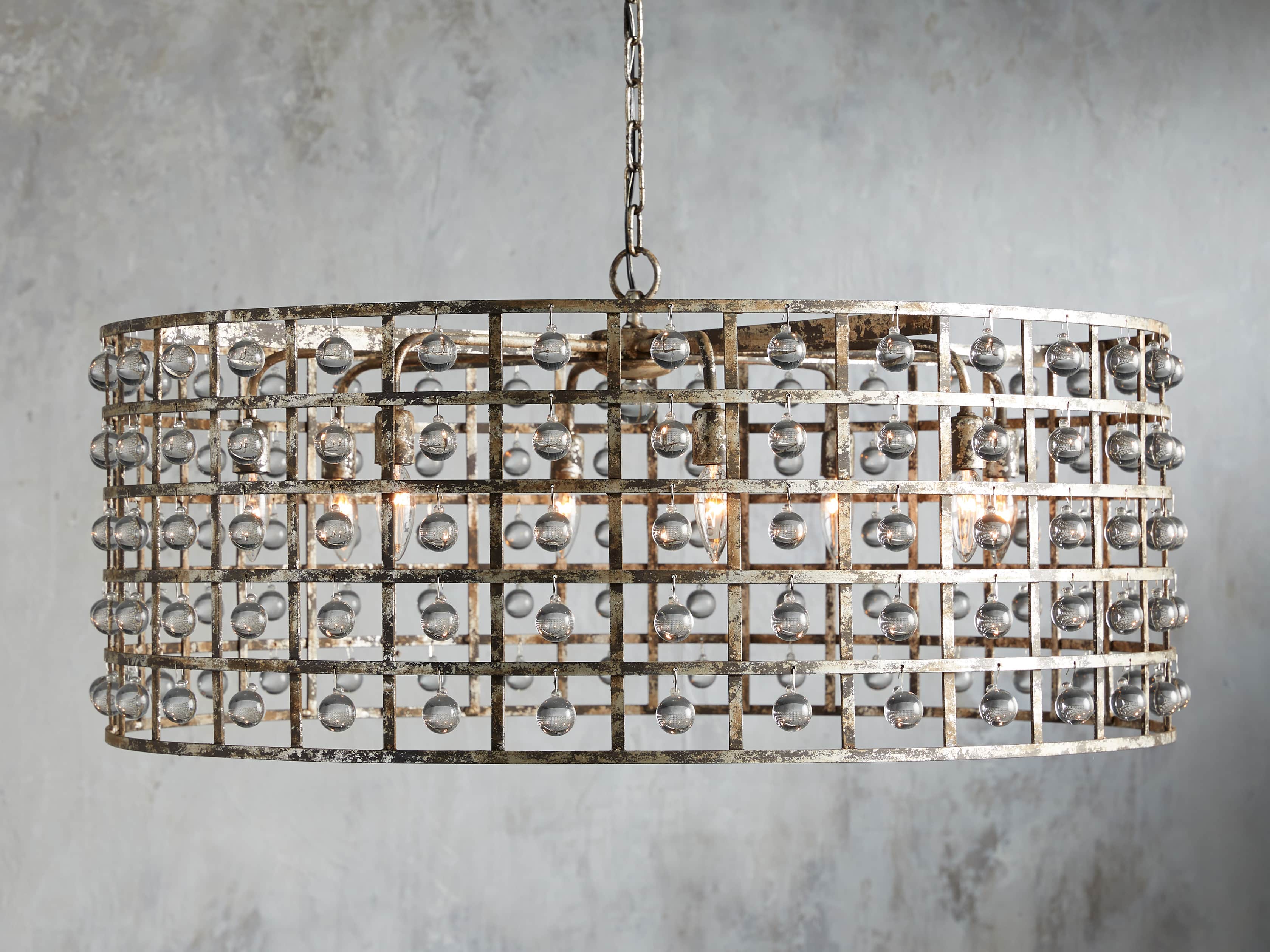 Bronze Crystal Round chandelier - Aster Court for dining room view 7