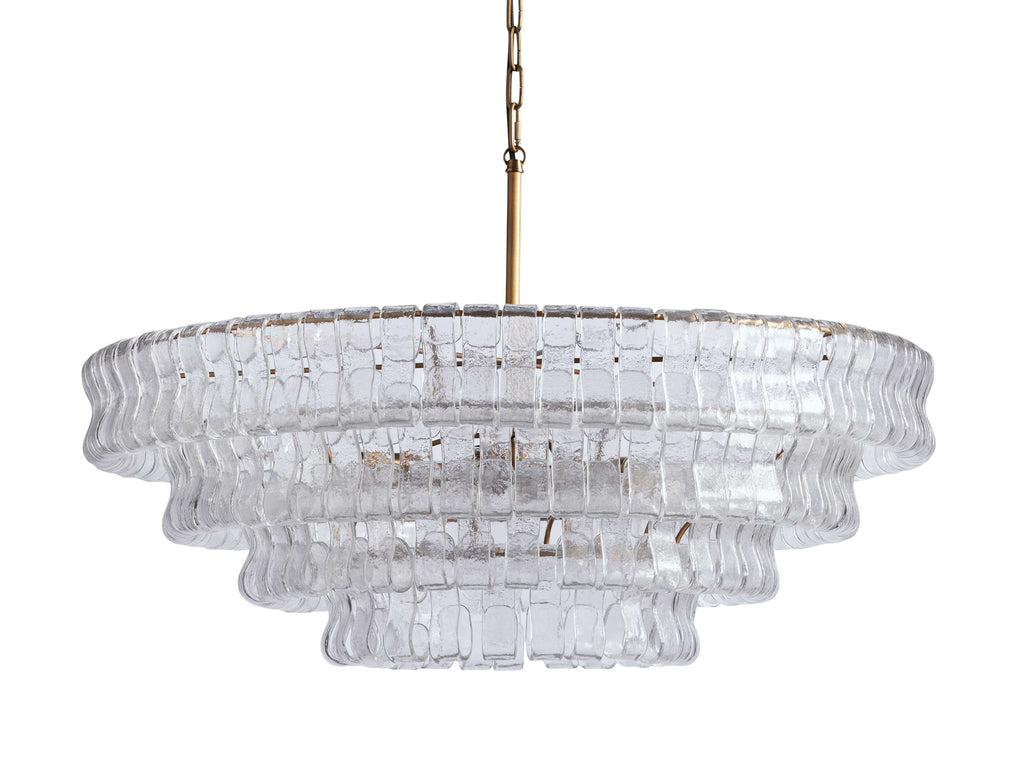 Black Glass Round chandelier - Kora Court for dining room view 10