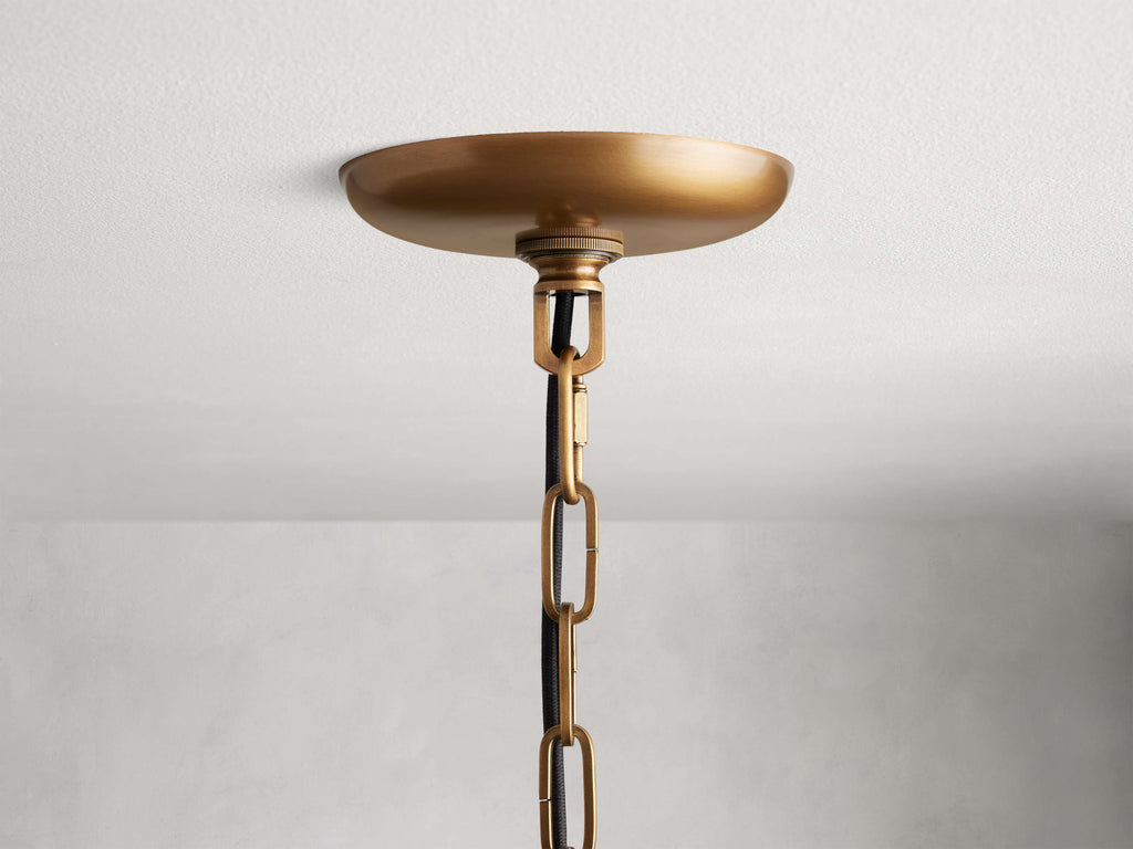 Black Glass Round chandelier - Kora Court for dining room view 3